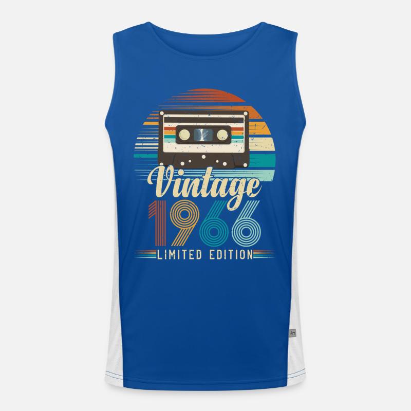 60-jähriges Jubiläum 1966 Geburtstagsgeschenk Funktionelles Kontrast-Tank Top für Männer 