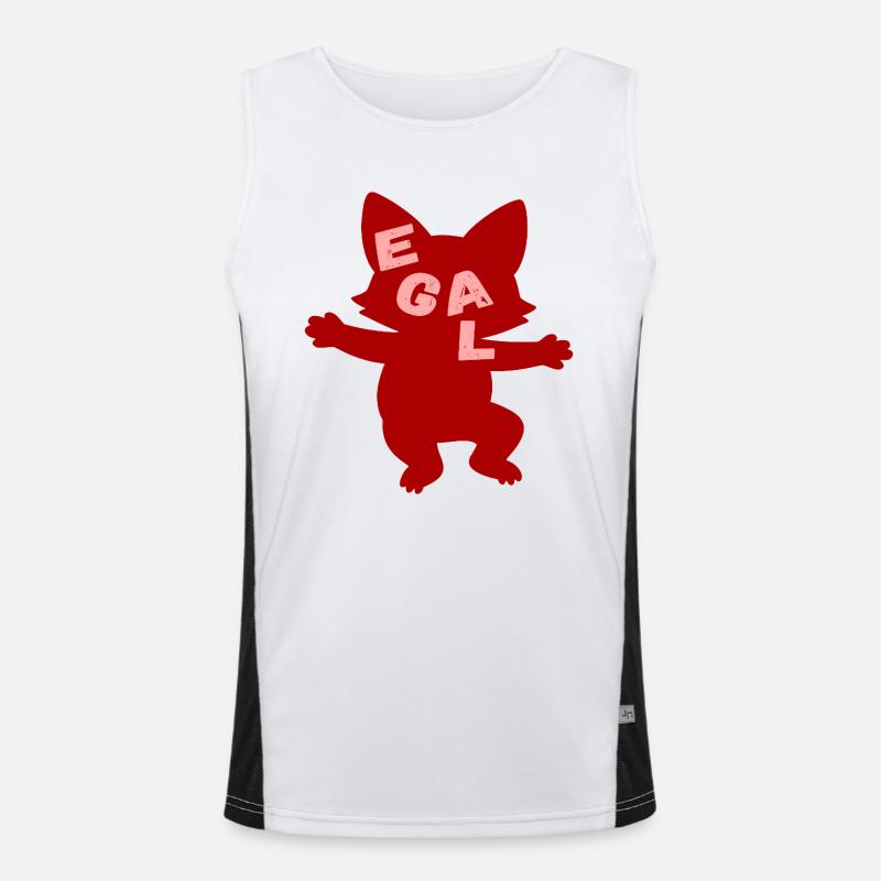 Fuchs Doesn't matter lightness - Men's Functional Contrast Tank Top  - white/black