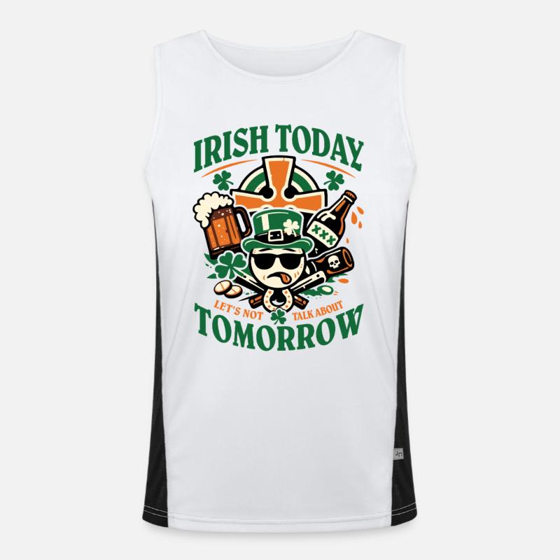 Irish Today | Ne parle pas de demain | Saint Patrick Débardeur respirant contrasté Homme 