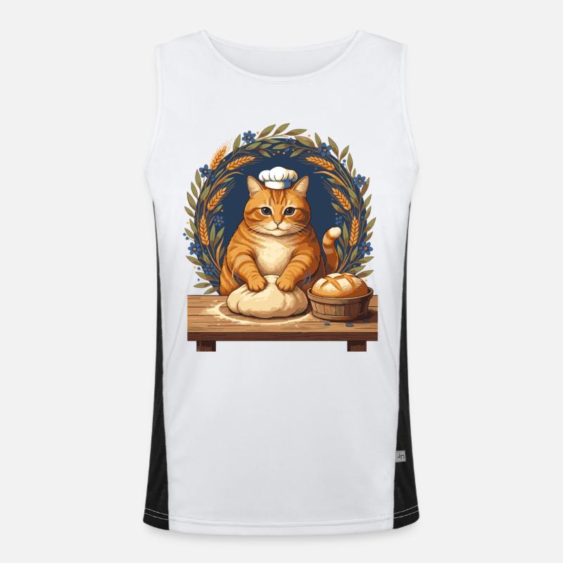 Sauerteigbrot Backbäcker Sauerteigstarter Funktionelles Kontrast-Tank Top für Männer 