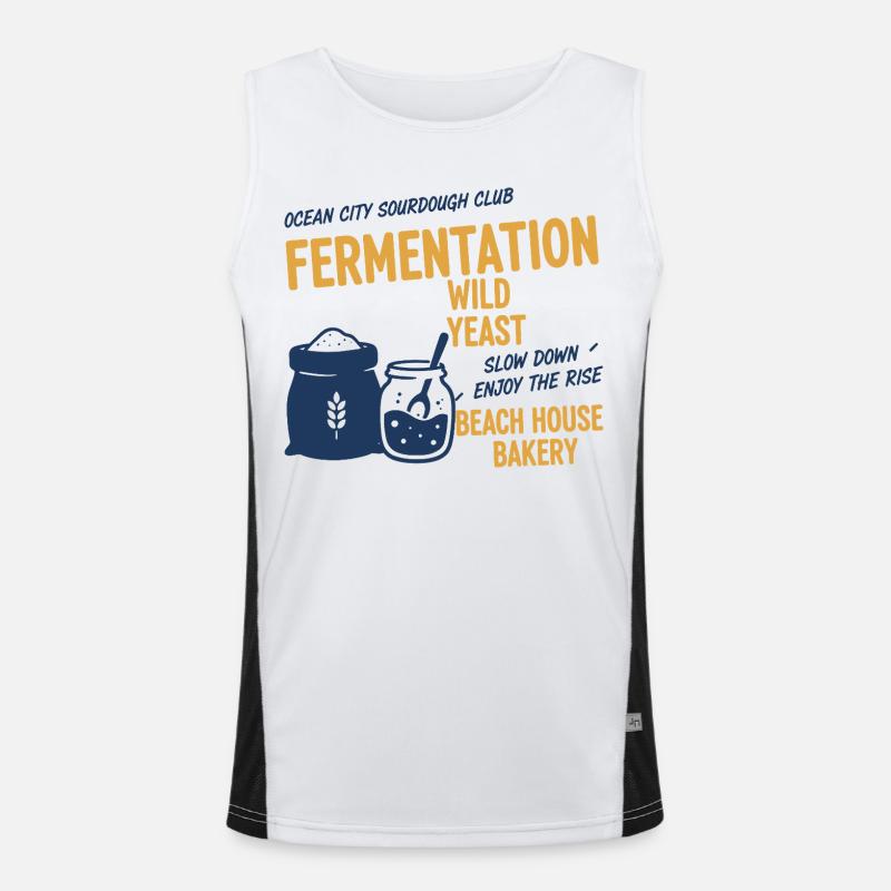 Sourdough Bread Baking Baker Sourdough Starter Jar Funktionelles Kontrast-Tank Top für Männer 