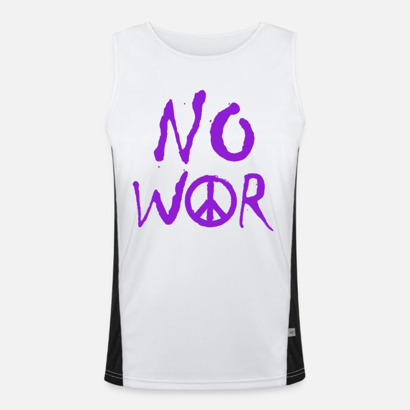 NO WAR – Statement for peace against war Men's Functional Contrast Tank Top 