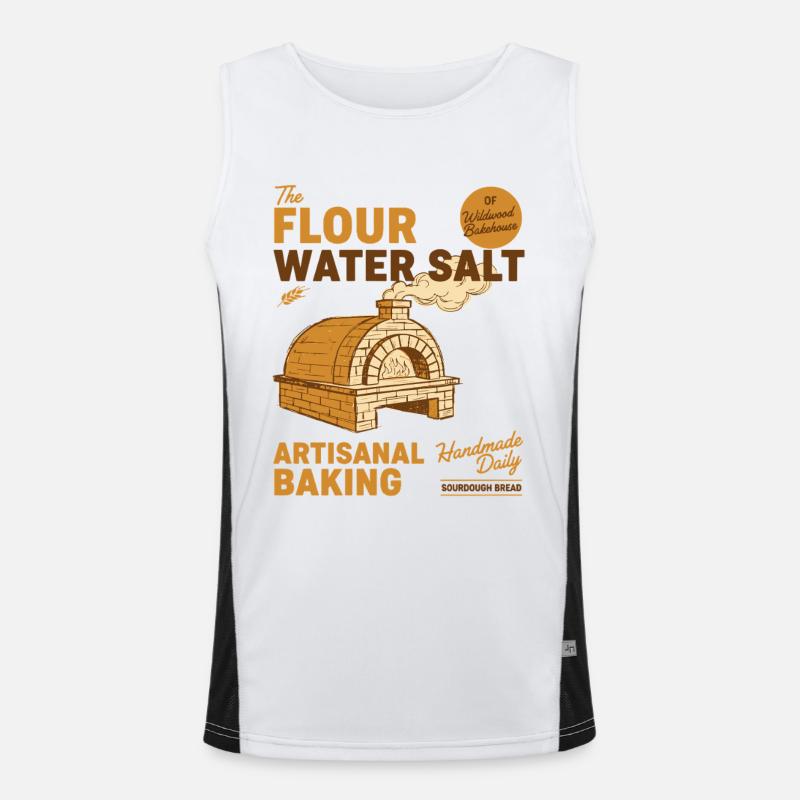 sourdough bread baking baker sourdough bread Men's Functional Contrast Tank Top 
