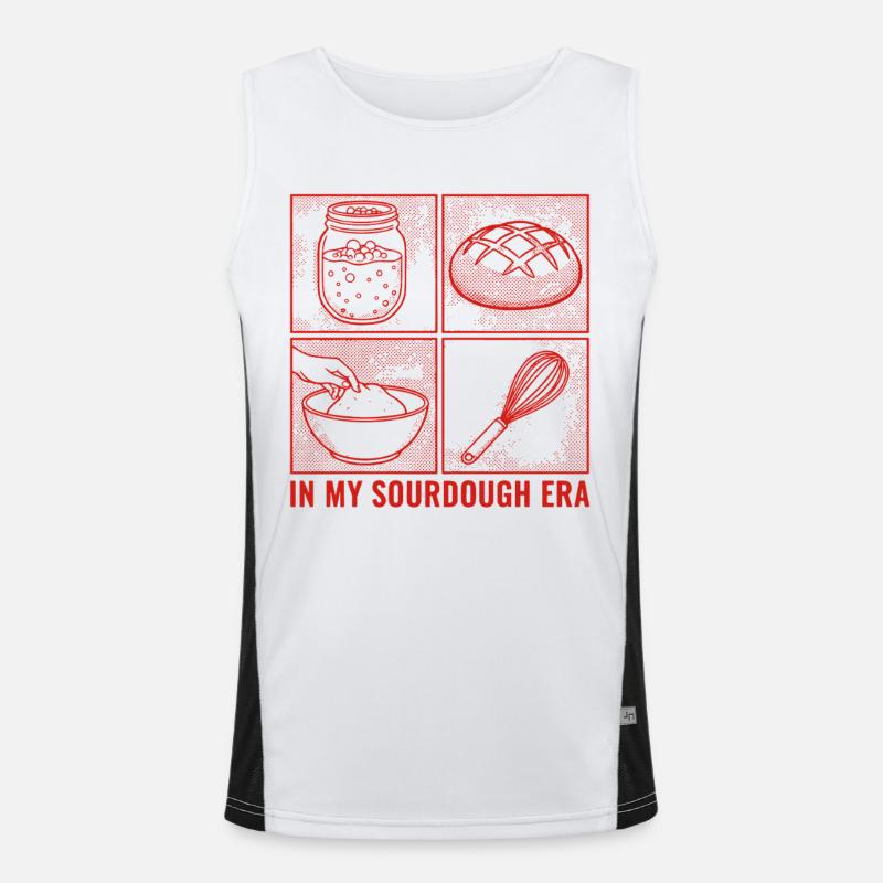 Sourdough Era Bread Baking Sourdough Starter Jar Funktionelles Kontrast-Tank Top für Männer 