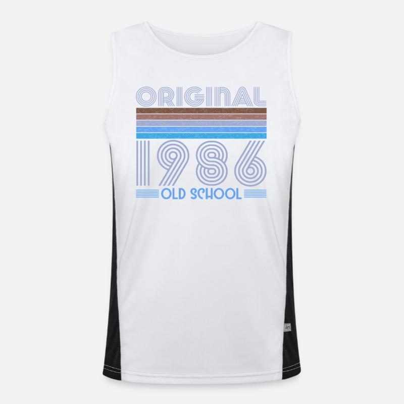 ORIGINAL 1986 OLD SCHOOL 40th Birthday Men's Functional Contrast Tank Top 