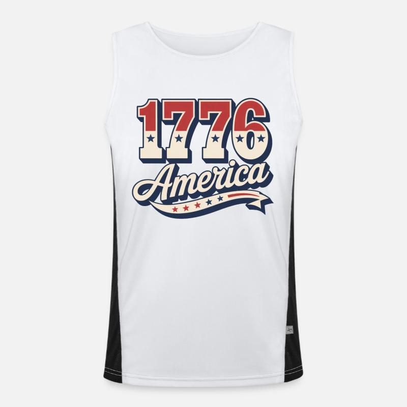 Amérique de 1776 Débardeur respirant contrasté Homme 