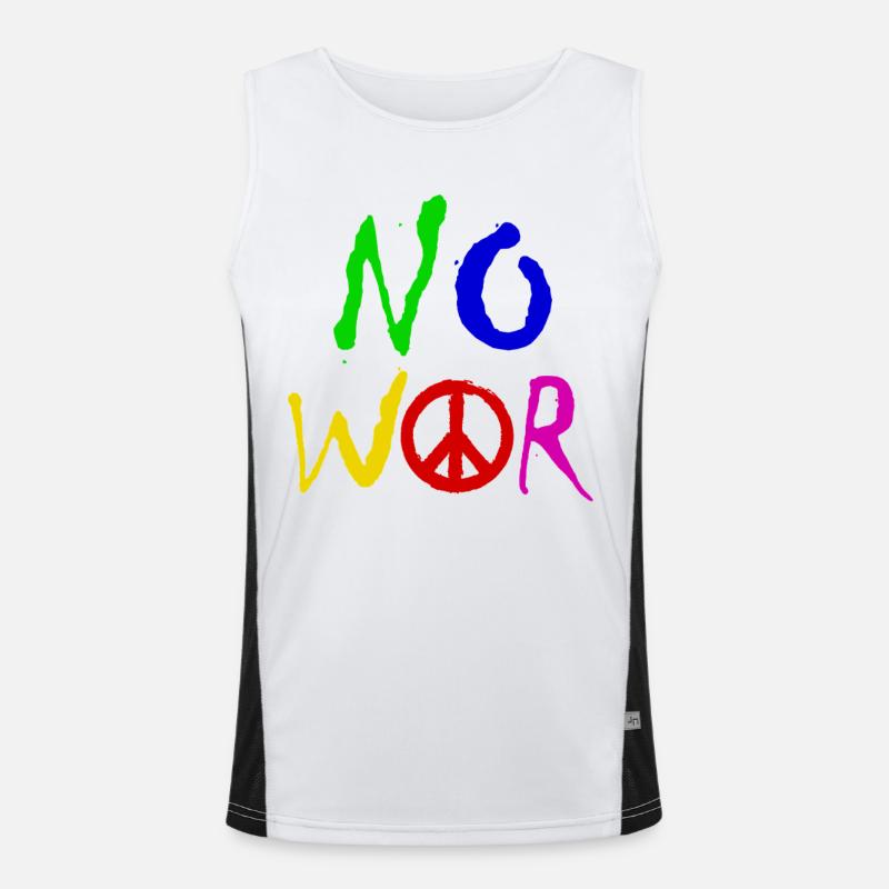 NO WAR – Statement for peace against war Men's Functional Contrast Tank Top 