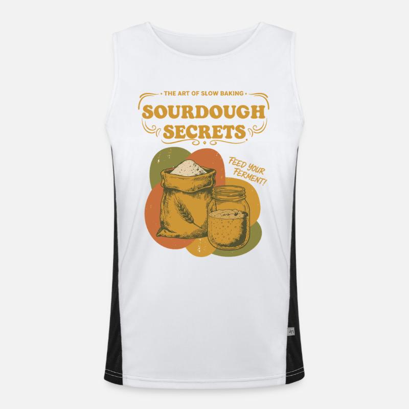 Surdejshemmeligheder Brødbagning Starter Baker - Funktionel kontrast tanktop til herrer  - hvid/sort