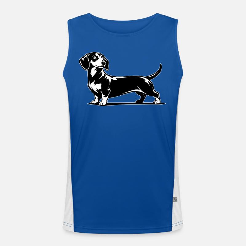 Dachshund Men's Functional Contrast Tank Top 