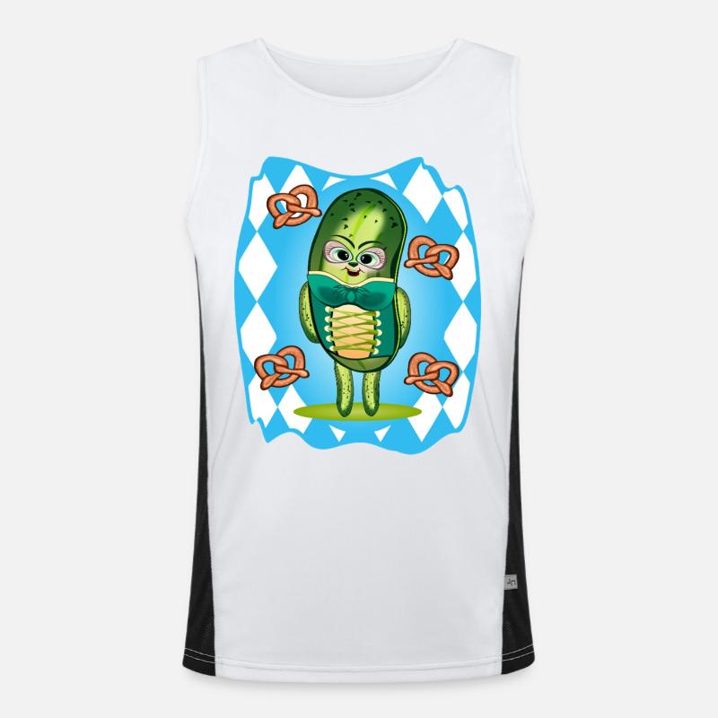 Cornichons bretzel de Bavière Débardeur respirant contrasté Homme 