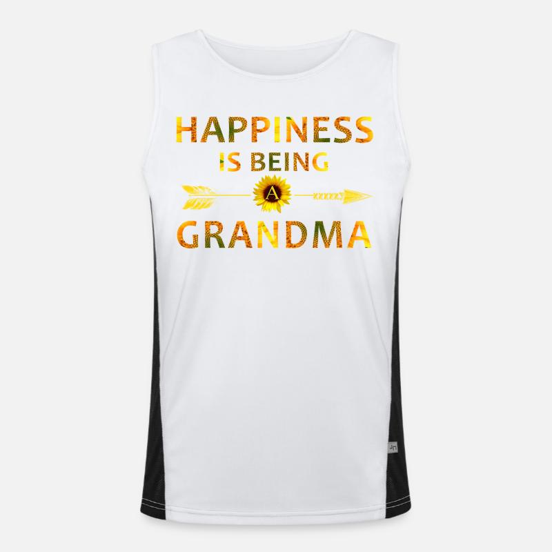 Glück ist, eine Oma zu sein – lustiges Geschenkhemd Funktionelles Kontrast-Tank Top für Männer 
