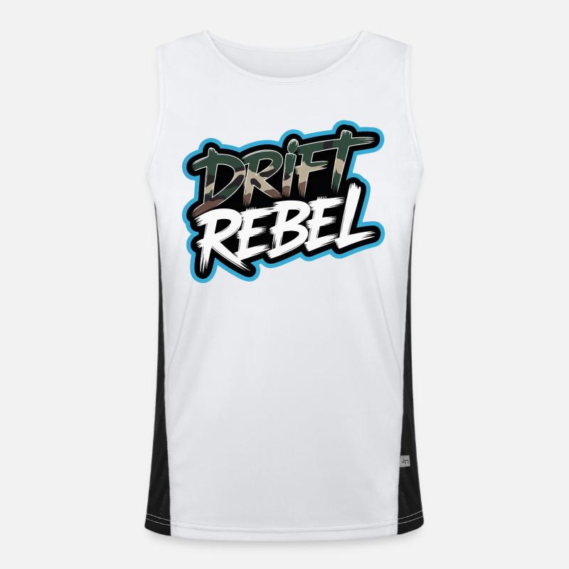 Drift Rebel Auto Szene Tuning Auto Treffen Outfit Funktionelles Kontrast-Tank Top für Männer 