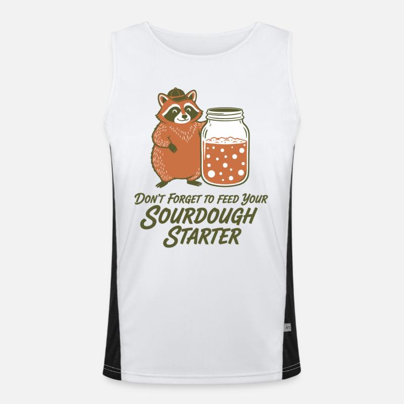 sourdough Bread Baking Baker Sourdough Starter Era Funktionelles Kontrast-Tank Top für Männer 