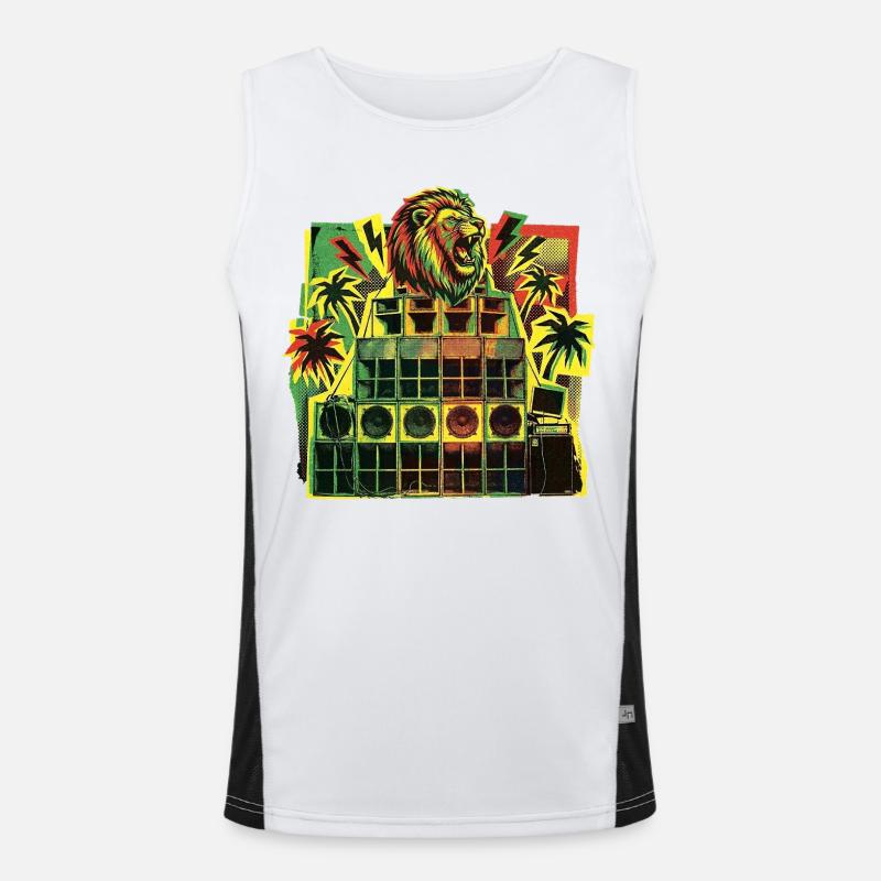 Système de son Jungle Dancehall Débardeur respirant contrasté Homme 