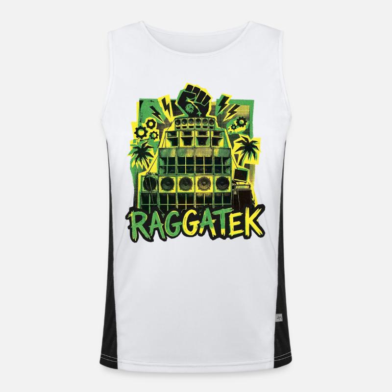 Raggatek Jungle Soundsystem Men's Functional Contrast Tank Top 