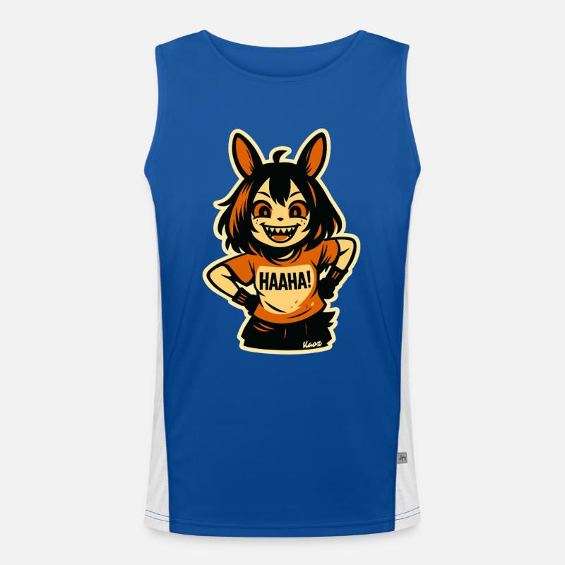 Mitternachts-Schalk-Wolfs-Sprite Funktionelles Kontrast-Tank Top für Männer 