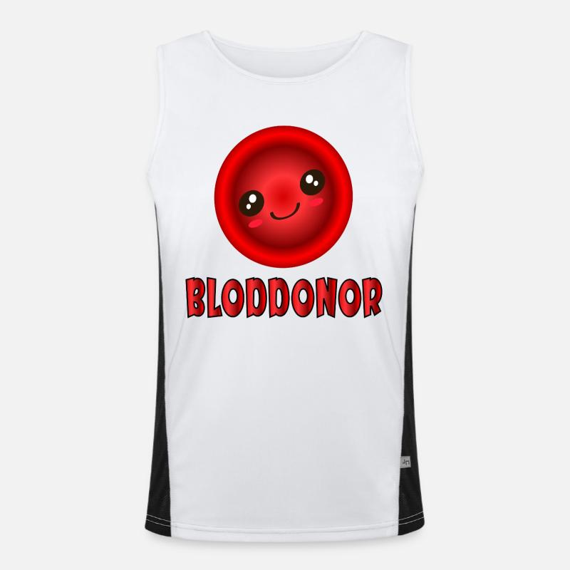 Blutspender Funktionelles Kontrast-Tank Top für Männer 