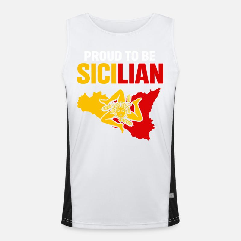 Pride Sicilians – Sicily Color Block Men's Functional Contrast Tank Top 