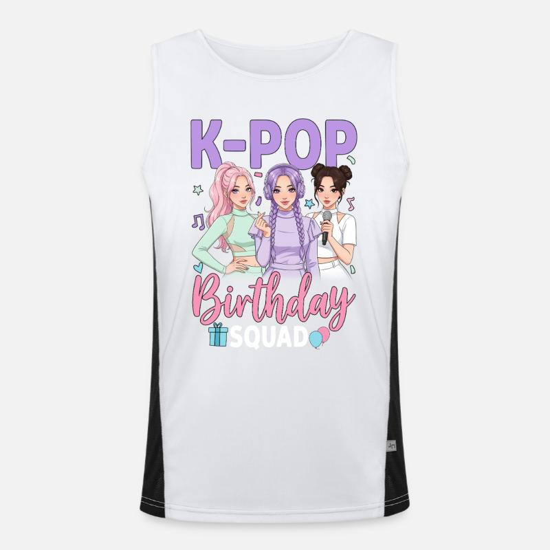 K Pop Birthday Squad Funktionelles Kontrast-Tank Top für Männer 