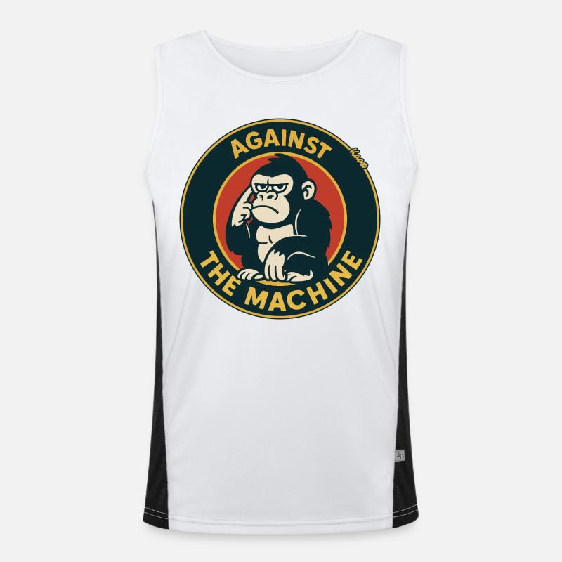 Gorilla Against the Machine Logo Men's Functional Contrast Tank Top 