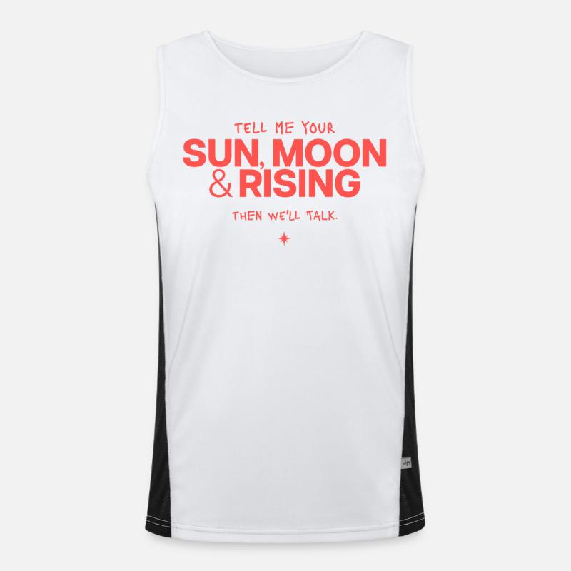 Récit du lever du soleil et de la lune Débardeur respirant contrasté Homme 