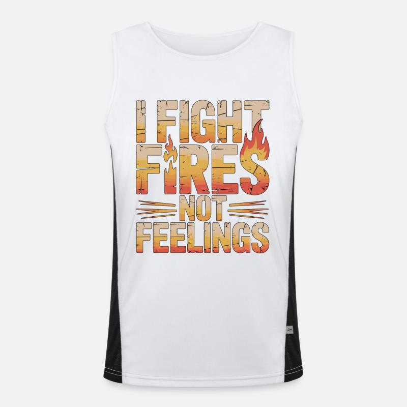 Fire Engineer I Fight Fires Emergency Response Men's Functional Contrast Tank Top 