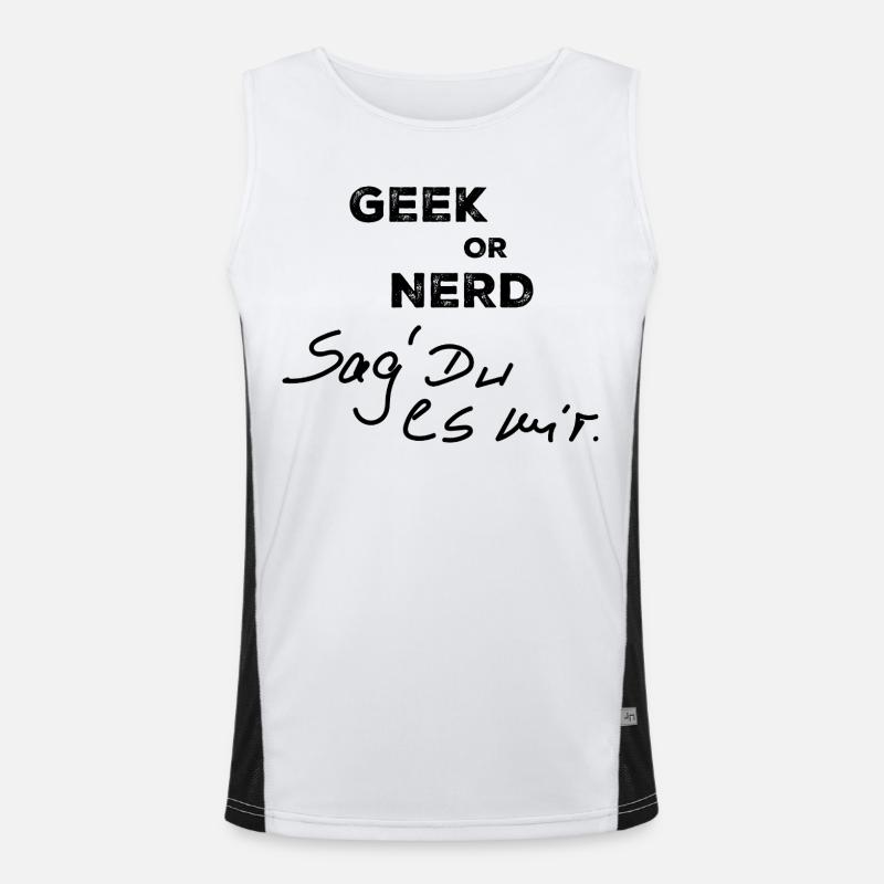 Geek oder Nerd Funktionelles Kontrast-Tank Top für Männer 
