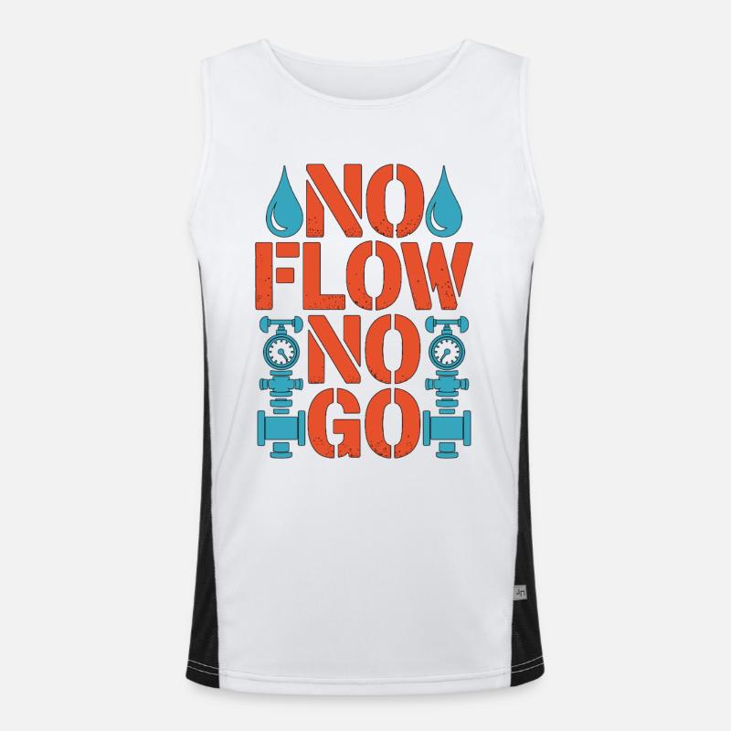 Fire Engineer No Flow No Go Fire Truck Operator Funktionelles Kontrast-Tank Top für Männer 