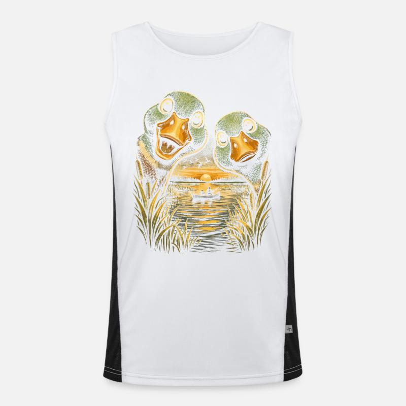 duck shooting Men's Functional Contrast Tank Top 