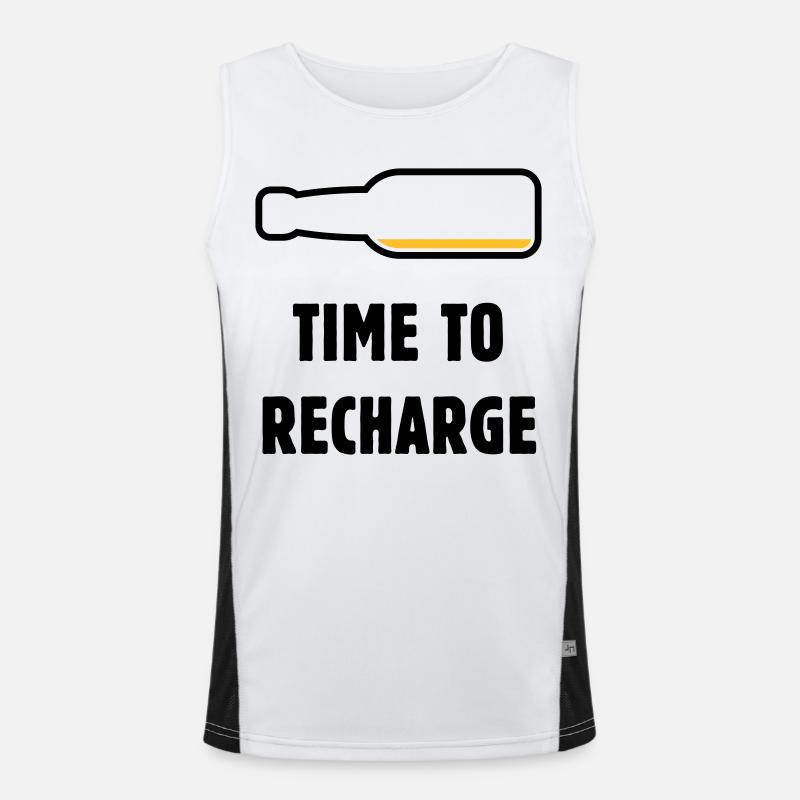 Temps de recharger (Bière / Bière / Pourriture 2C) Débardeur respirant contrasté Homme 