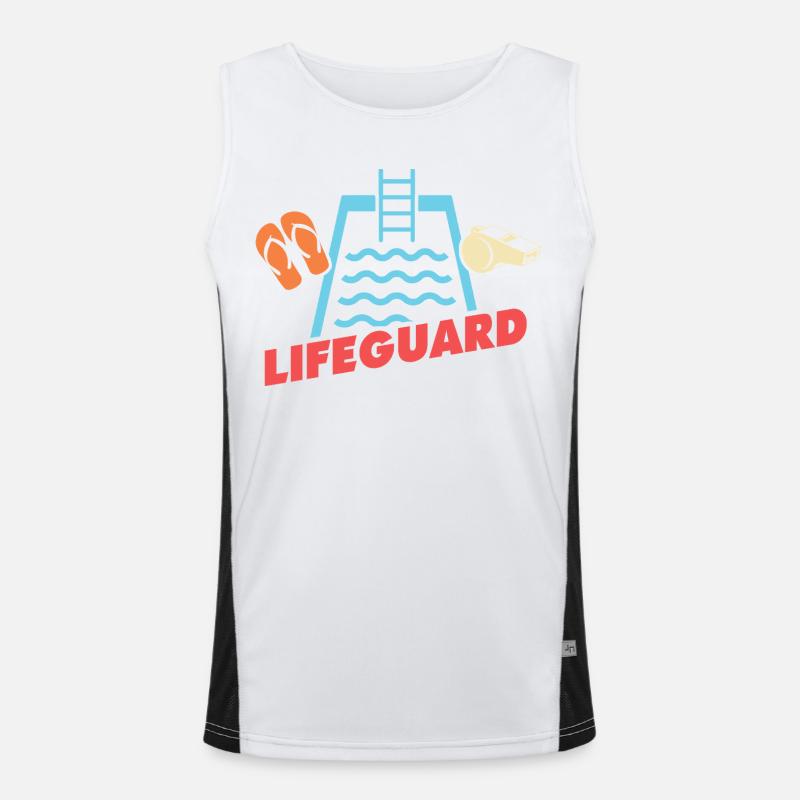 Lifeguards Love Lifeguard Swimmers Men's Functional Contrast Tank Top 
