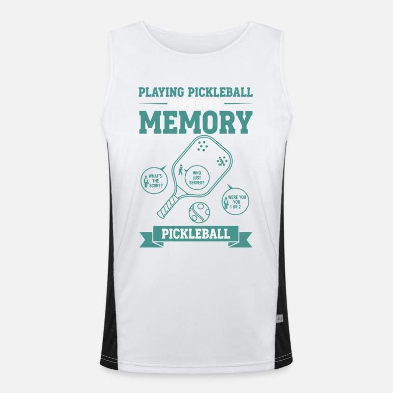 Pickleball Playing Pickleball Improves Memory Men's Functional Contrast Tank Top 