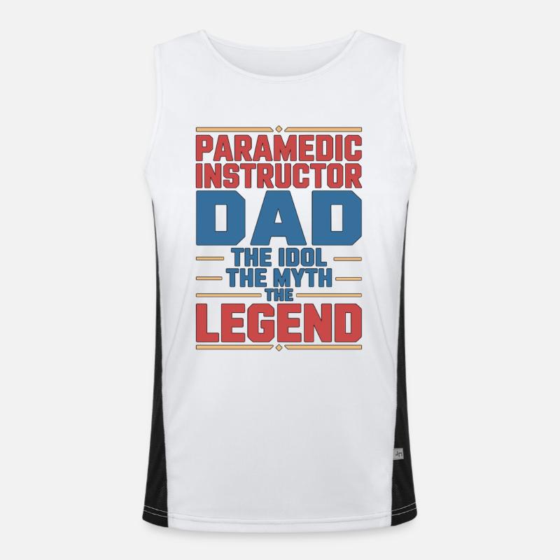 Paramedic Instructor Dad The Idol Emergency Care Funktionelles Kontrast-Tank Top für Männer 