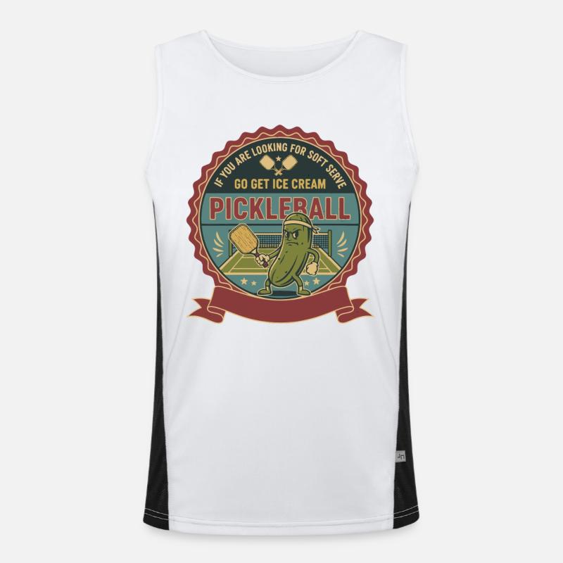 Pickleball-Softeis Go Hol Sahne lustig Funktionelles Kontrast-Tank Top für Männer 