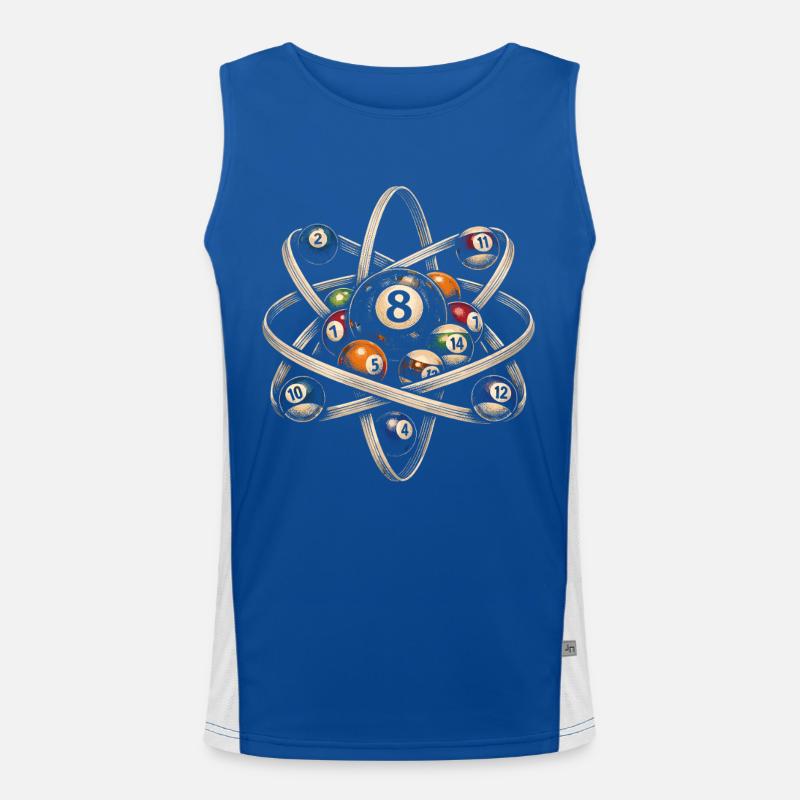 8-Ball Billard Physik Funktionelles Kontrast-Tank Top für Männer 