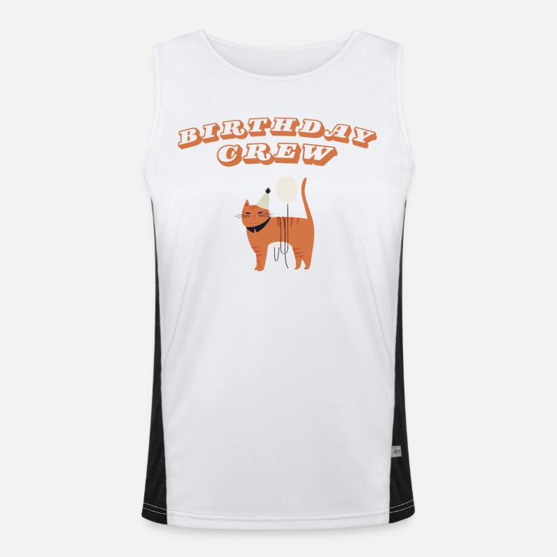 Birthday Crew Funktionelles Kontrast-Tank Top für Männer 