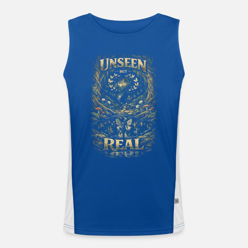 Fairycore Fee Gotisch Unseen But Real Funktionelles Kontrast-Tank Top für Männer 