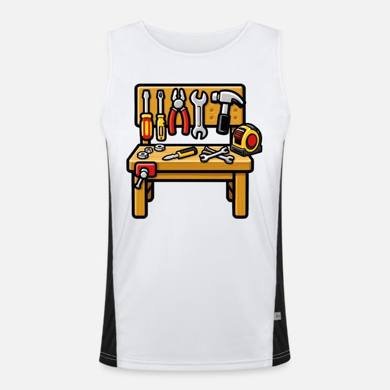 DIY workshop workbench Men's Functional Contrast Tank Top 
