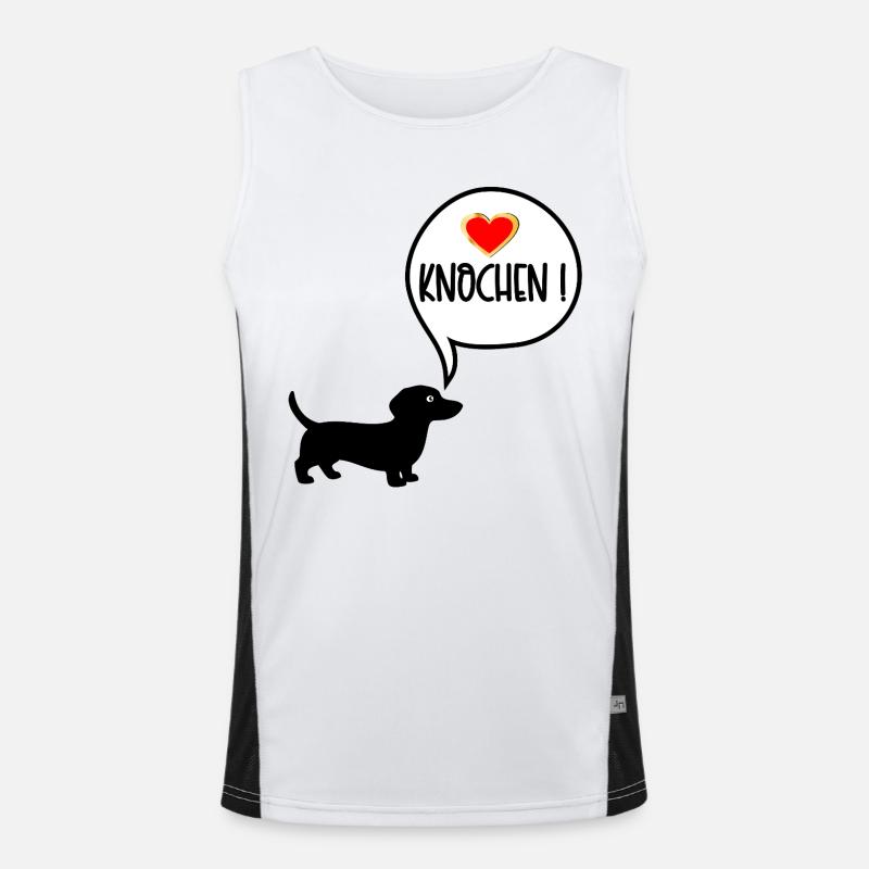 Dackel Hundefutter Funktionelles Kontrast-Tank Top für Männer 