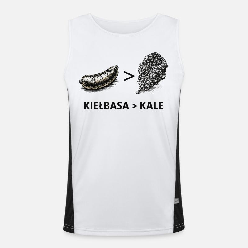 Kielbasa Greater Than Kale Men's Functional Contrast Tank Top 