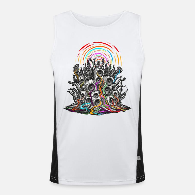 Psychedelischer Sprecher Funktionelles Kontrast-Tank Top für Männer 