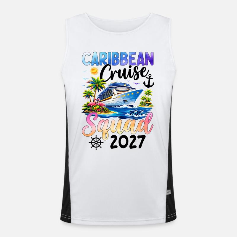 Équipe de croisière dans les Caraïbes 2027 Débardeur respirant contrasté Homme 