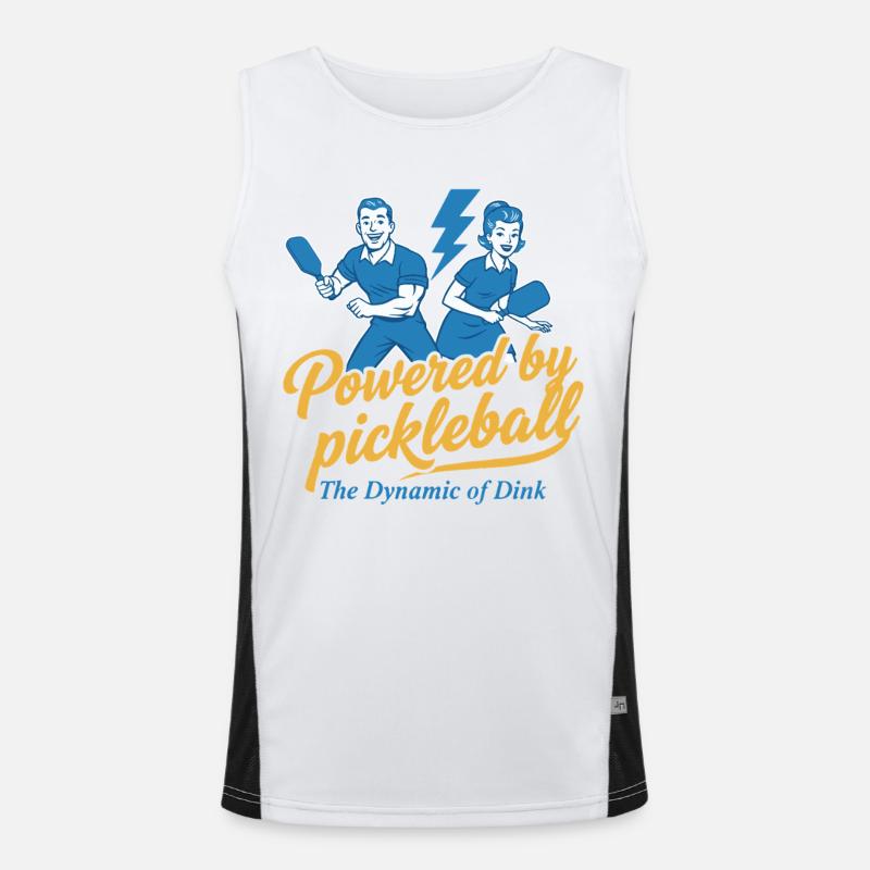 Pickleball Powered By Pickleball The Dynamic Of Men's Functional Contrast Tank Top 