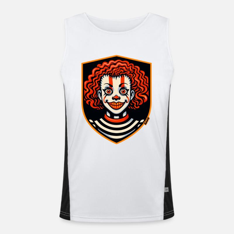 Harlekin-Wut-Schildclown Funktionelles Kontrast-Tank Top für Männer 