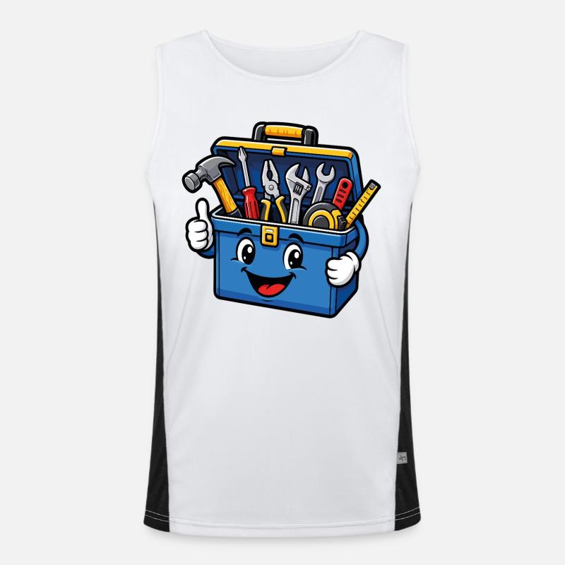 Cute DIY Toolbox Men's Functional Contrast Tank Top 