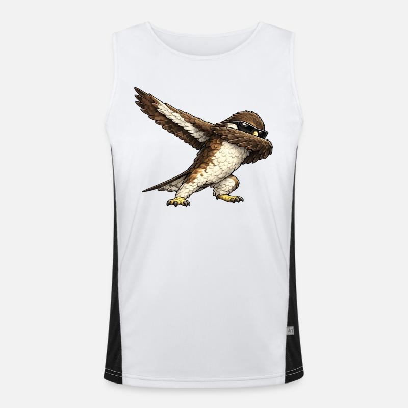 Dabbing buzzard Men's Functional Contrast Tank Top 