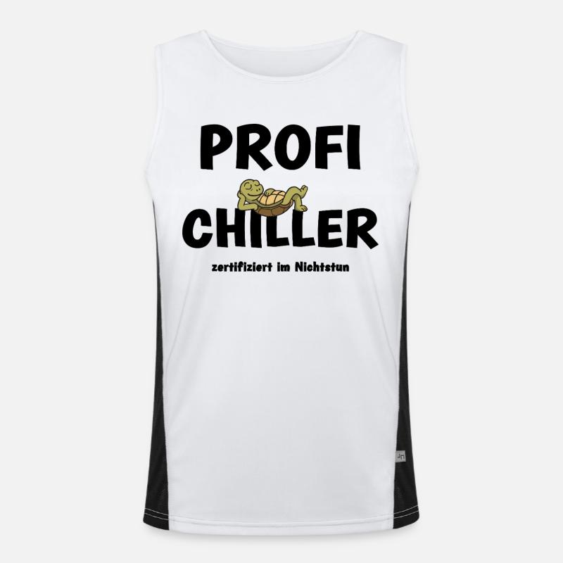 Relaxte Schildkröte Funktionelles Kontrast-Tank Top für Männer 