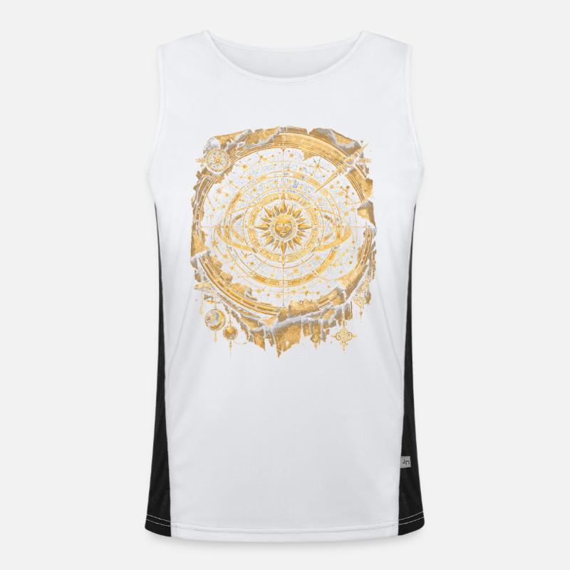 Astronomi Astronom Stjernekart - Funksjonell kontrast-singlet for menn  - hvit/svart
