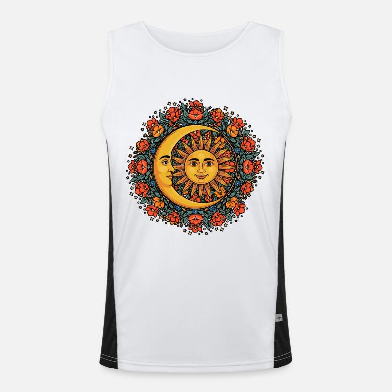 Litha Pagan Summer Solstice Midsummer Midsommar Men's Functional Contrast Tank Top 