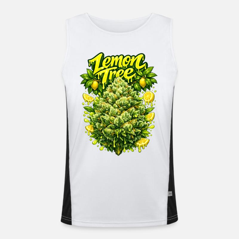 Zitronenbaum-Graffiti-Kunstdruck Funktionelles Kontrast-Tank Top für Männer 